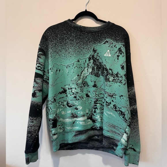 ACG NIKE Green and Black Graphic Men's Sweater MEDIUM - Picture 5 of 10